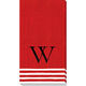 Red Stripe Border Caspari Guest Towels Image 2 of 3